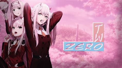 Darling In The Franxx Zero Two On Side With Lollipop With Shallow