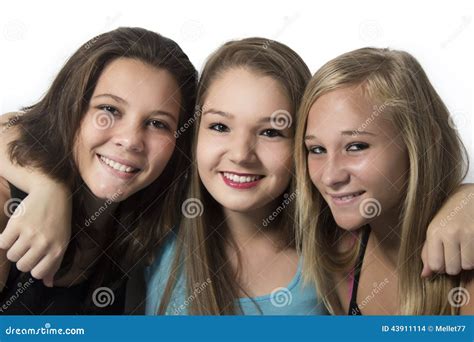 Beautiful Best Friend Teenagers Girls Hugging Stock Photo Image Of