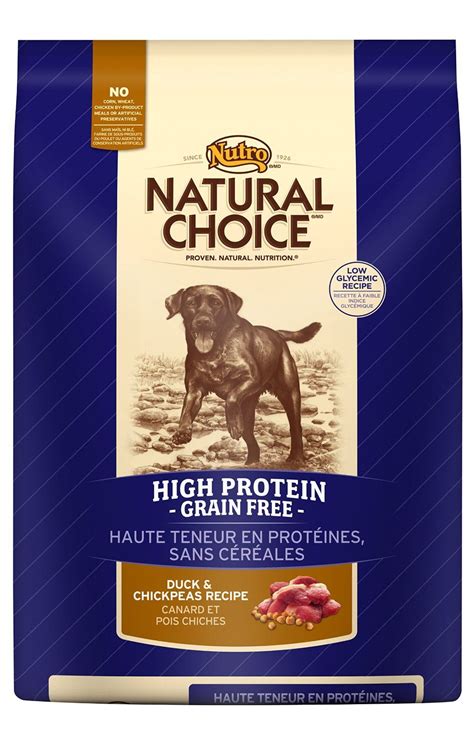 As a group, the brand features an average protein content of 26% and a mean fat level of 14%. 7. Natural Choice Wholesome Essentials Dry Dog Food: http ...