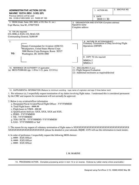 Navmc 10274 Rev 09 11 Pdf Fill And Sign Printable Template Online
