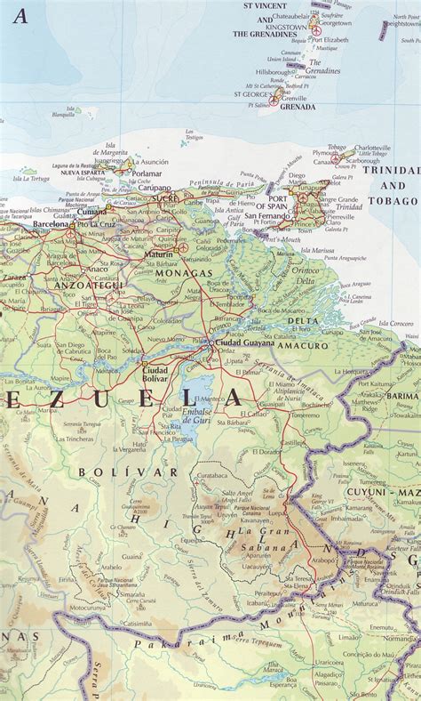 South America Map Venezuela