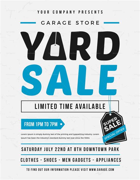 Free Yard Sale Flyer Template