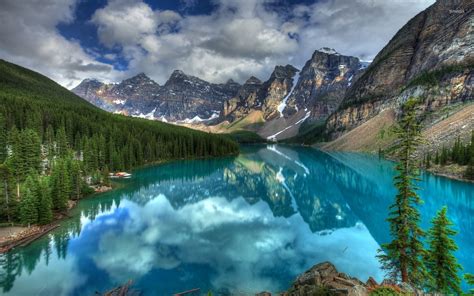 Turquoise Lake In Banff National Park Wallpaper 1920×1200 Hd Wallpapers