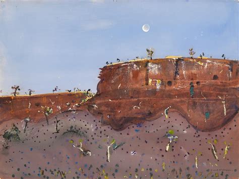 Fred Williams Australian 1927 1982 Shadow Under Red Cliff 1979 Gouache 56 0 X 76 2 Cm National