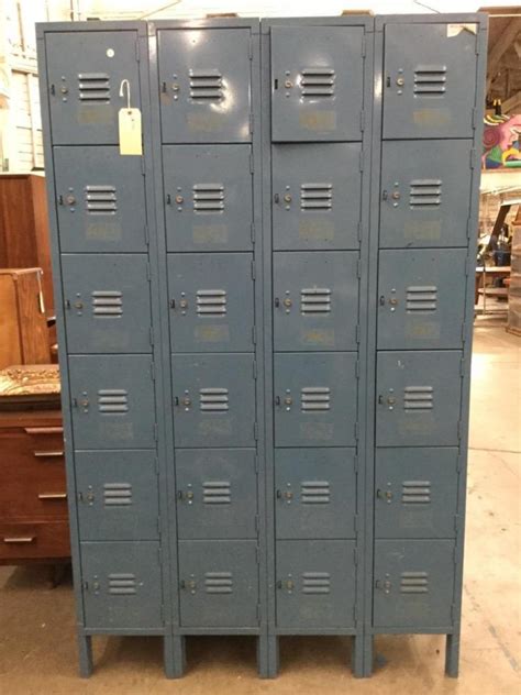 Sold At Auction Set Of Vintage Gym Lockers 24 Total Lockers 4 Segments