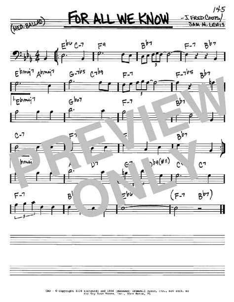 for all we know sheet music direct