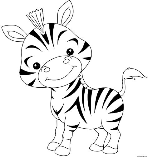 Coloriage Bebe Zebre Animaux Dessin Zebre à Imprimer