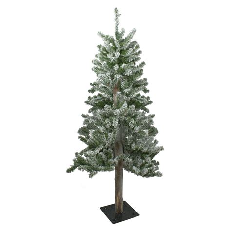4 Flocked Alpine Artificial Christmas Tree Unlit