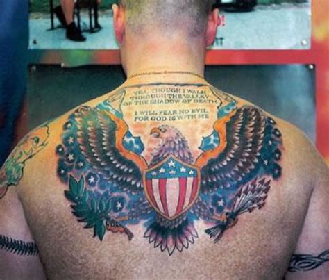 100 American Patriotic Eagle Back Tattoo Design Png  2023