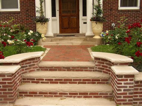 Brick Stone And Masonry Steps Brick Steps Porch Design Garden Steps