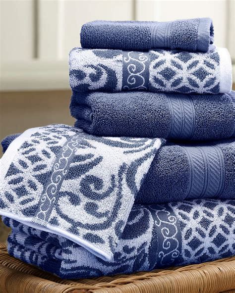 Allure 6pc Reversible Yarn Dyed Jacquard Towel Set Towel Set Towel