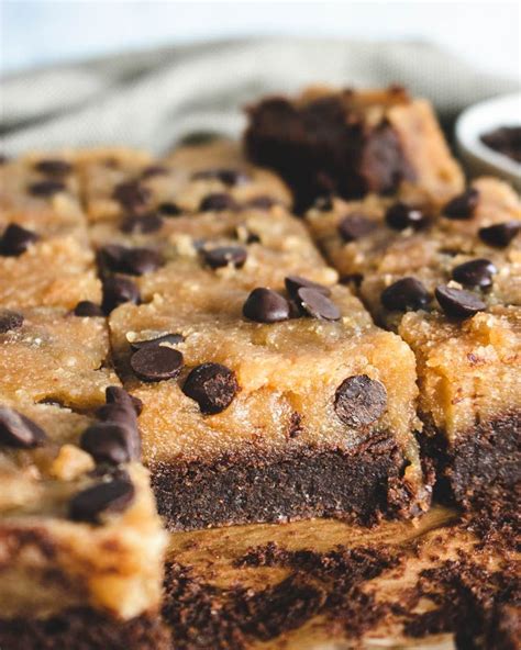 Cookie Dough Brownies The Delicious Plate Recipe In 2020 Yummy