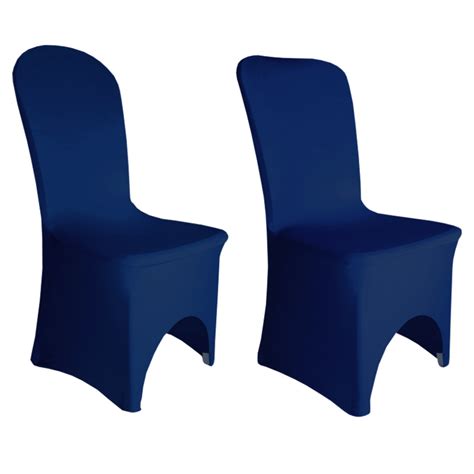 Navy Blue Spandex Chair Covers Elegant Event Essentials