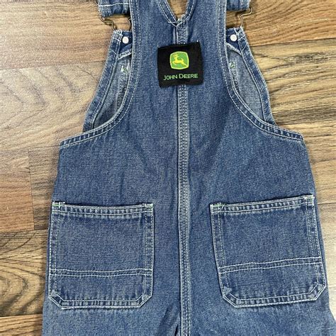 John Deere Toddlers Blue Jean Denim Bib Overalls Size 4t Ebay