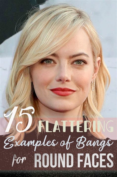 15 Flattering Examples Of Bangs For Round Faces