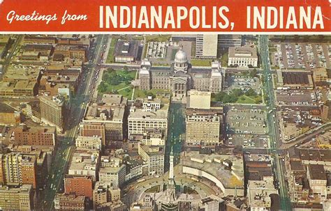 Indianapolis In Vintage Postcard Aerial Scene Looking Flickr