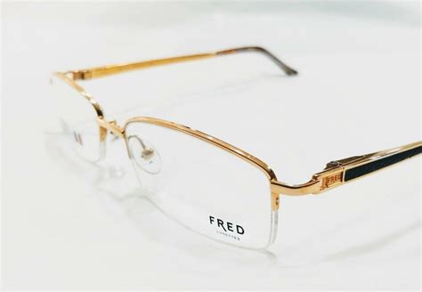 fred lunettes eyeglasses jamaique 015 gold semi rimless fred in 2019 eyeglasses prada