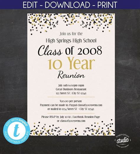 50 Year Class Reunion Candy Wrapper Instant Download 50th High School