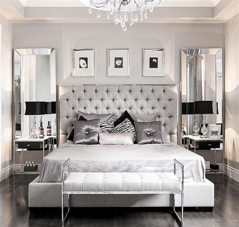 Frequent furnishings and furniture include beds, best of grey bedroom furniture sets desks and storage for clothes (dresser, chest, wardrobe, etc.). Grey Silver And Black Bedroom Ideas | Glamorous bedroom ...