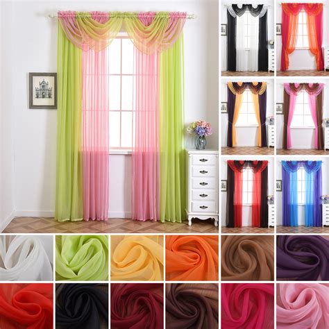 When choosing short curtains for a white bedroom, do a thorough analysis of the entire interior. 15 Color Plain Sheer Voile Net Door Window Curtains/Drape ...
