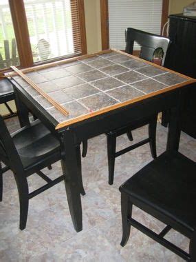 Dining table with chairs 44. Tile table top - possible dining table redo (With images ...