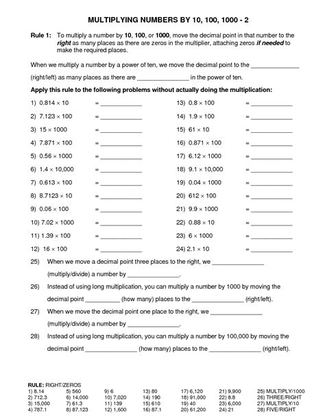6th grade multiply and divide decimals exercises with answers. 12 Best Images of Decimal Division And Multiplication Worksheet - Multiplication with Decimals ...