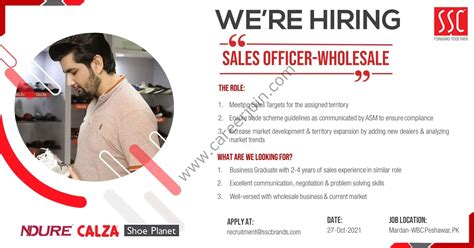 Service Sales Corporation Pvt Ltd SSC Jobs Sales Officer Wholesale