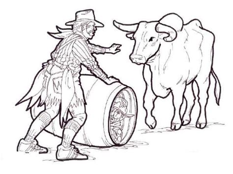 Bull Riding Coloring Pages