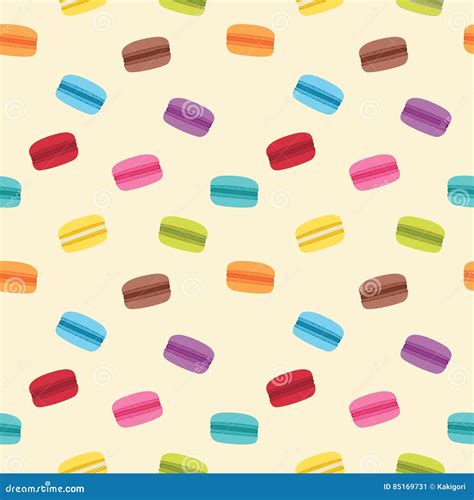 Macaron Seamless Pattern Stock Vector Illustration Of Colorful 85169731