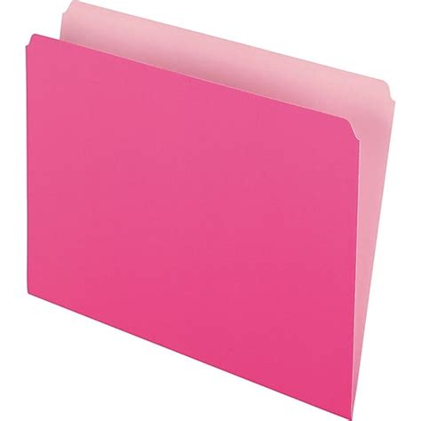 Pendaflex Two Tone File Folder Straight Cut Letter Size Pink 100