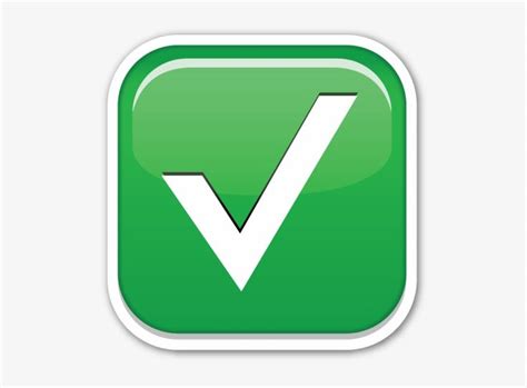 Green Check Mark Emoji Png Emoji Emoji Clipart Emoji Images