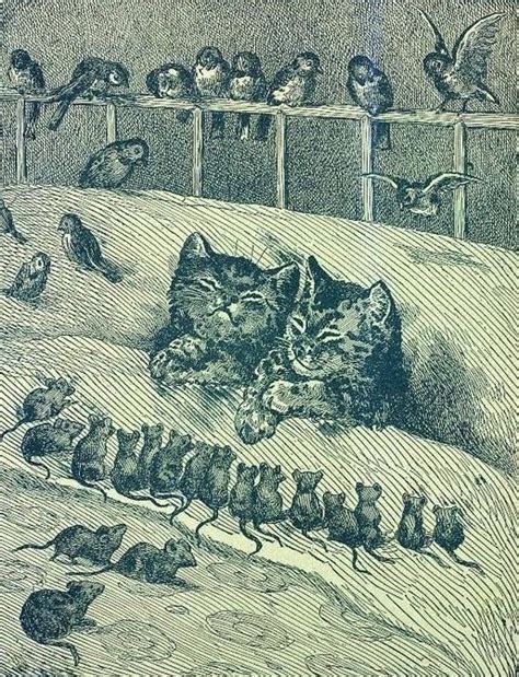 Louis William Wain Engraving 1880s Cats Illustration Cat Artwork