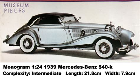 Monogram 124 1939 Mercedes Benz Supercharged 540 K Kit Review Youtube