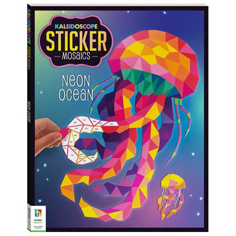 Kaleidoscope Sticker Mosaics Neon Ocean Sticker Colour Activity
