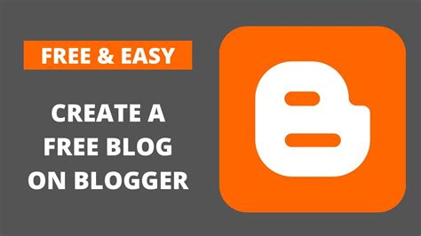 How To Create A Free Blog On Blogger Blogspot Easy And Free Blogger Tutorial Youtube