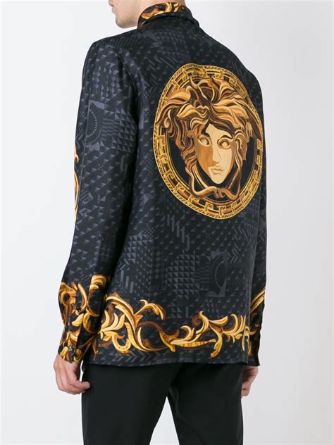 Also set sale alerts and shop exclusive offers only on shopstyle. Versace Silk Baroque Print Shirt in Black for Men - Lyst