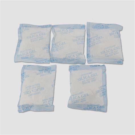 5pcslot 20g Silica Gel Packets Moisture Absorber Non Toxic Reusable