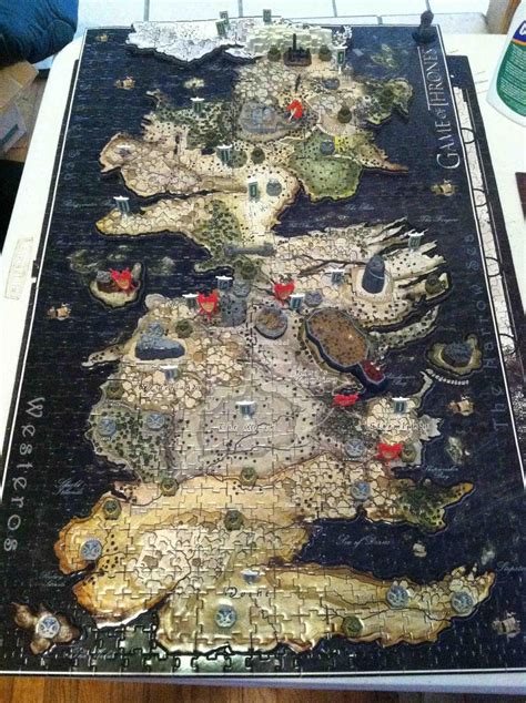 No Spoilers I Finished My Puzzle Map Of Westeros Gameofthrones