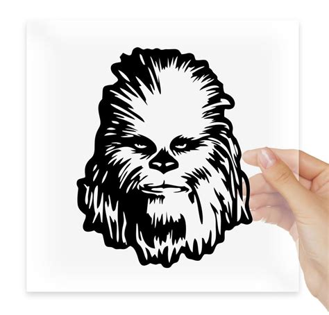 Chewbacca Head Star Wars Fun Vinyl Stickers Decal Car Auto Etsy