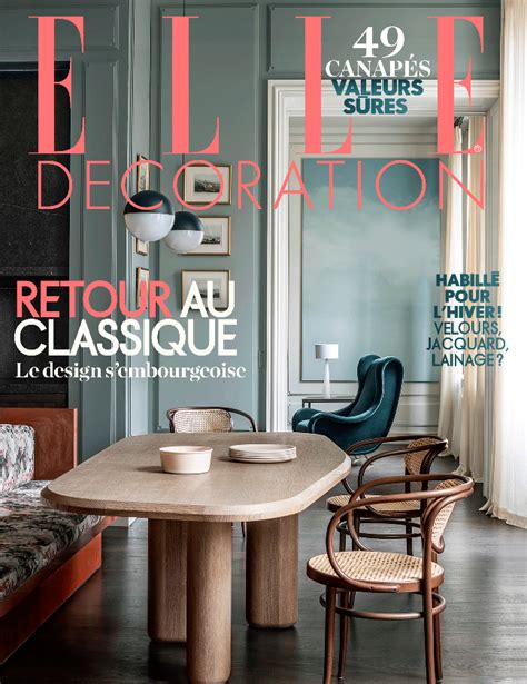 November 2017 Cover Of Elle Décoration France Apartment Designed By