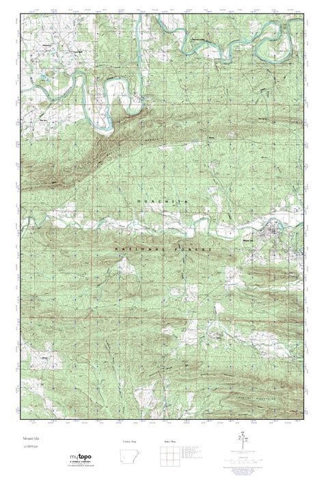 Mytopo Mount Ida Arkansas Usgs Quad Topo Map