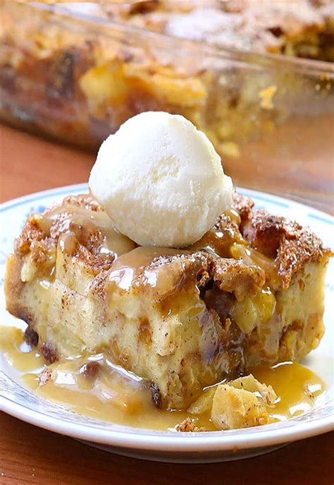 Easy Caramel Apple Pie Bread Pudding Recipe Maria S Kitchen