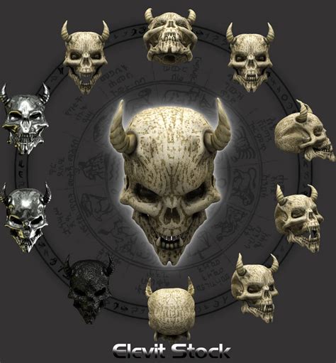 Demon Skull Stock By Elevit On Deviantart