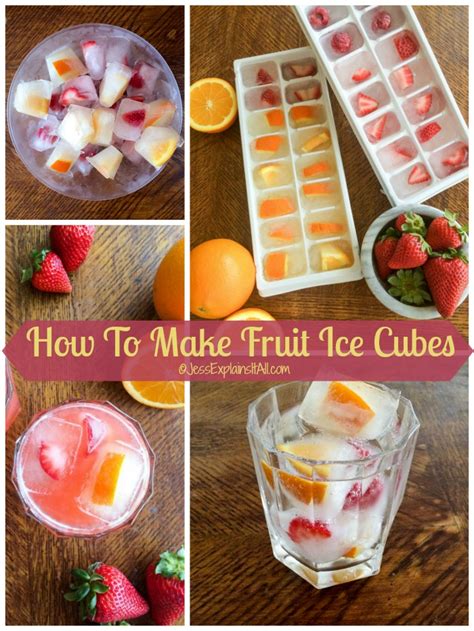 How To Make Fruit Ice Cubes Freezing Fruit For Drinks