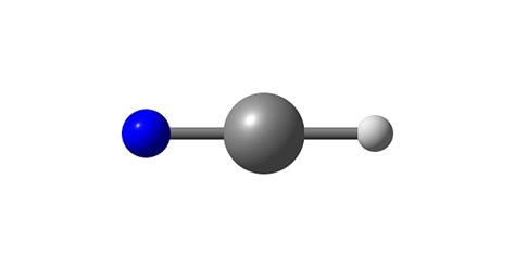 Structure Moléculaire De Cyanure Dhydrogène Disolement Sur Le Blanc Vecteurs Libres De Droits Et