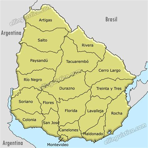 Departamentos Y Capitales De Uruguay El Lingüístico