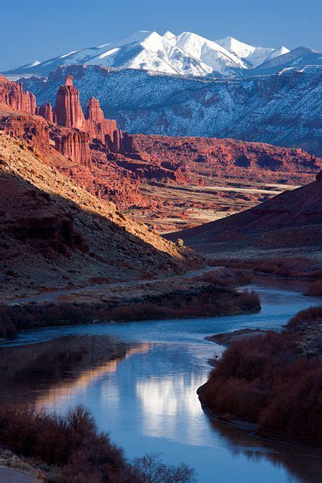 Image Of Fisher Towers Above The Colorado River Near Moab Ut