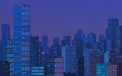 Pixel Art Pixel City Pixel