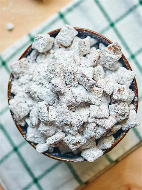 This recipe is basically chex cereal that is coated with a bar of chocolate, peanut butter, and powdered sugar mixture. Best Puppy Chow Recipe (aka Muddy Buddies) - Show Me the Yummy