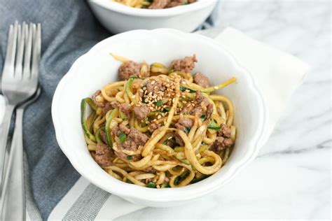 Carbs, carbs and more carbs…and some good, lean protein. Korean Beef Zoodles | Recipe | Food, Korean beef, Food ...